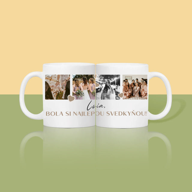 Fotokoláž: Ďakujem Koláž Z Fotiek Pre Svedkyňu - Hrnček