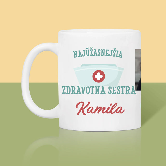 Fotokoláž: Najúžasnejšia Zdravotná Sestra - Hrnček