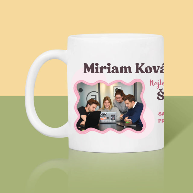 Fotokoláž: Najlepšia Šéfka - Hrnček
