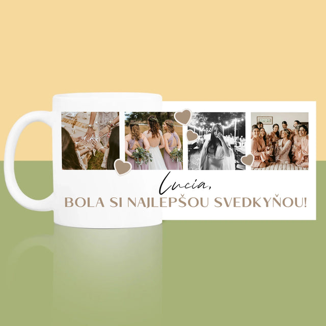 Fotokoláž: Ďakujem Koláž Z Fotiek Pre Svedkyňu - Hrnček