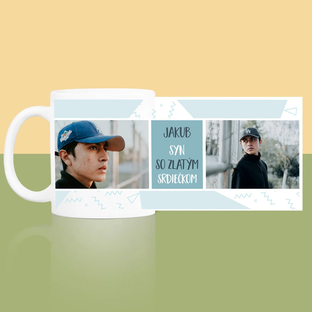 Fotokoláž: Syn So Zlatým Srdiečkom - Hrnček