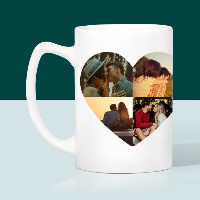 Tvar Z Fotografií: Výročie Srdce - Hrnček