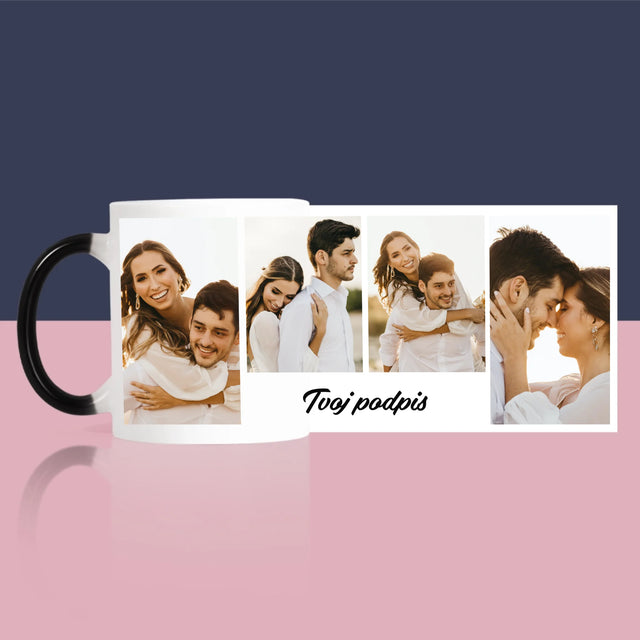 Fotokoláž: 4 Fotografie A Podpis - Hrnček