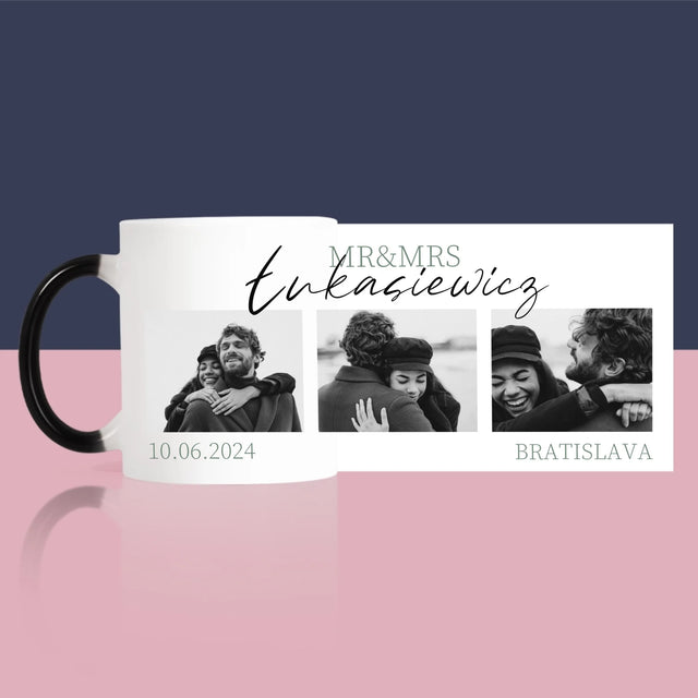 Fotokoláž: Mr&Mrs Svadobné - Hrnček