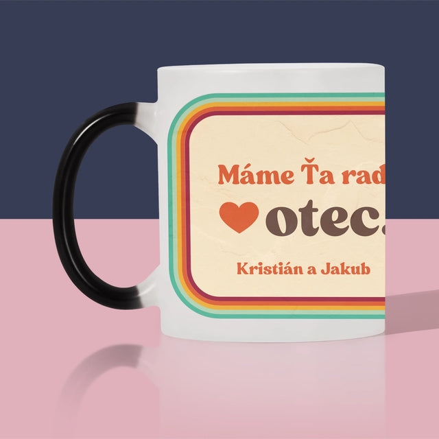 Fotografia A Podpis: Máme Ťa Radi Otec - Hrnček