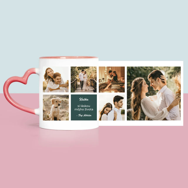 Fotokoláž: Milostná Koláž - Hrnček