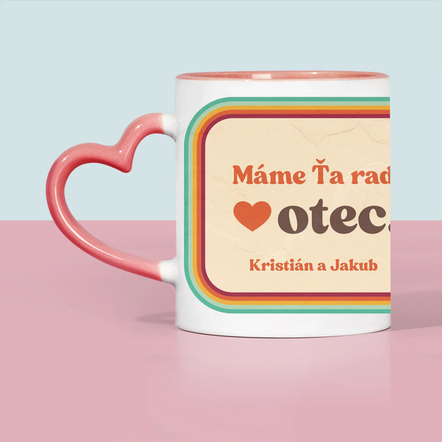 Fotografia A Podpis: Máme Ťa Radi Otec - Hrnček