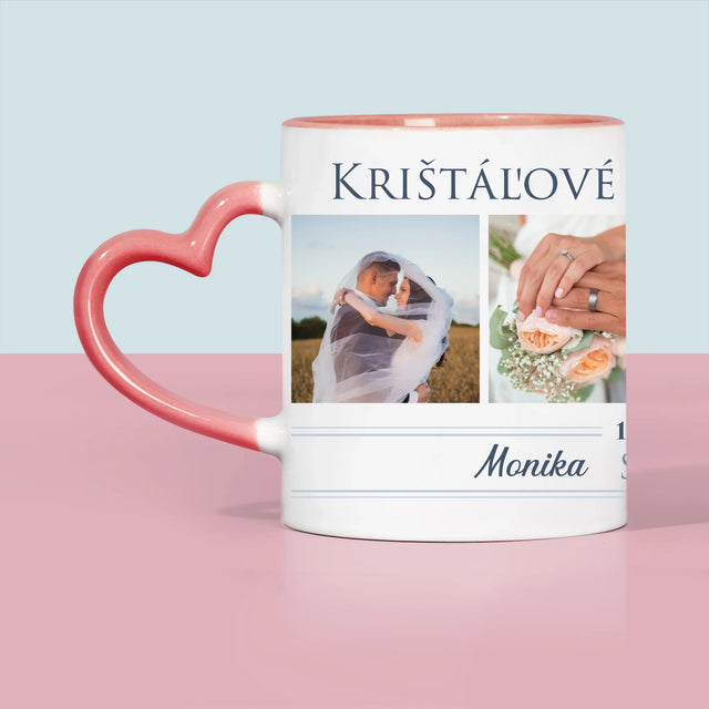 Fotokoláž: Krištáľové Výročie Svadby - Hrnček
