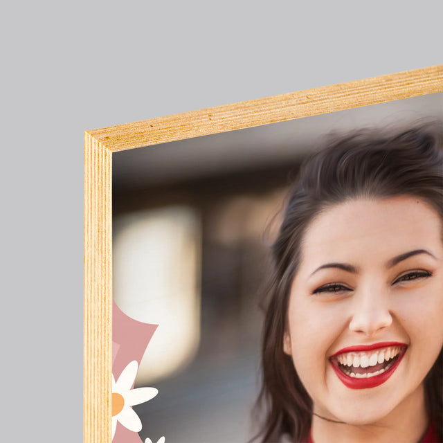 Fotografia A Podpis: Jedinečná Učiteľa - Tlač Na Drevo (Vertikálne)