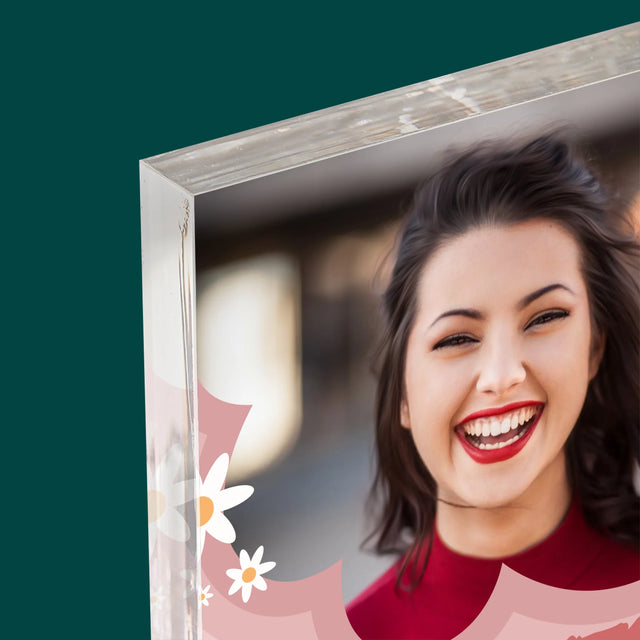 Fotografia A Podpis: Jedinečná Učiteľa - Akrylový Blok (Vertikálne)