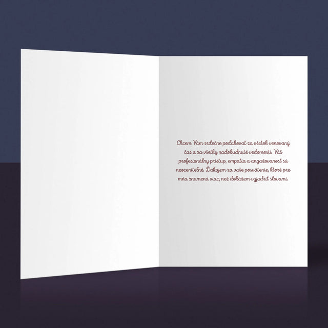 Fotografia A Podpis: Jedinečná Učiteľa - Kartička S Prianiami