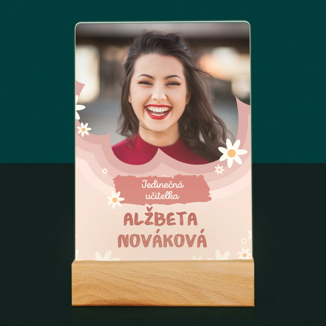 Fotografia A Podpis: Jedinečná Učiteľa - Tlač Na Akrylové Sklo (Vertikálne)