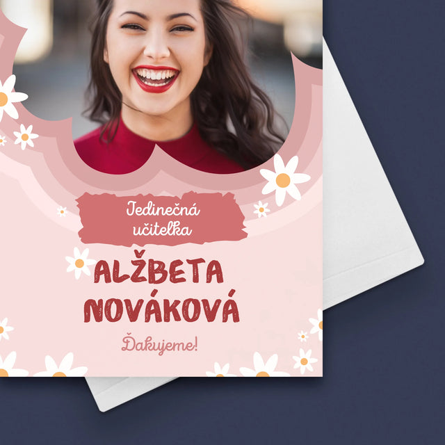 Fotografia A Podpis: Jedinečná Učiteľa - Kartička S Prianiami