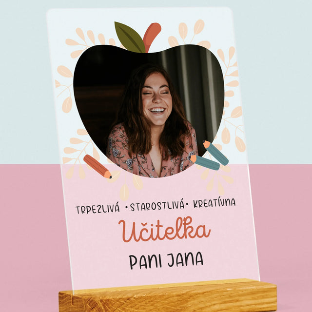 Fotografia A Podpis: Učiteľa - Tlač Na Akrylové Sklo (Vertikálne)