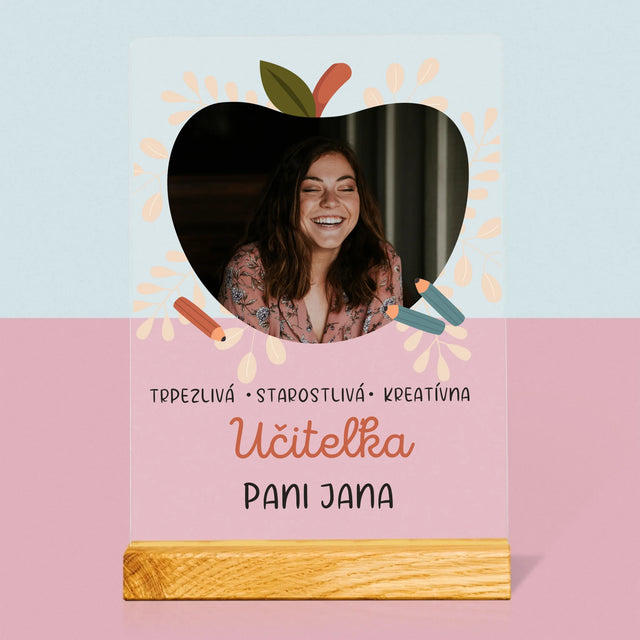 Fotografia A Podpis: Učiteľa - Tlač Na Akrylové Sklo (Vertikálne)