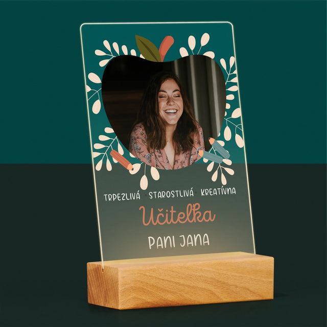 Fotografia A Podpis: Učiteľa - Tlač Na Akrylové Sklo (Vertikálne)