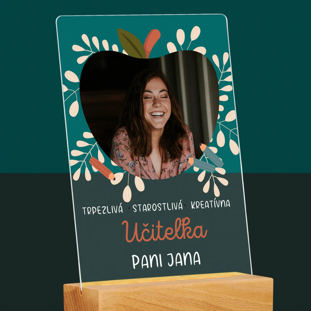 Fotografia A Podpis: Učiteľa - Tlač Na Akrylové Sklo (Vertikálne)