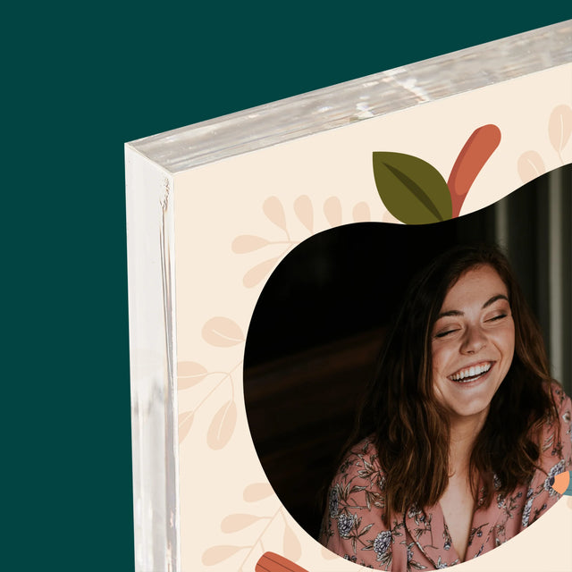 Fotografia A Podpis: Učiteľa - Akrylový Blok (Vertikálne)