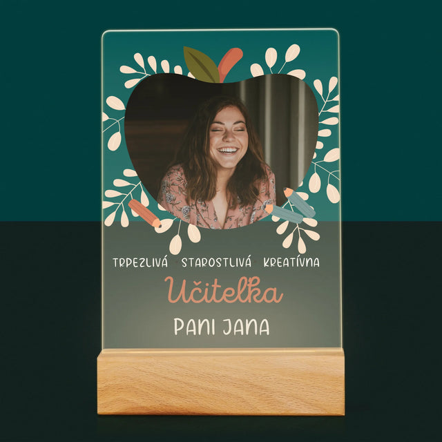 Fotografia A Podpis: Učiteľa - Tlač Na Akrylové Sklo (Vertikálne)