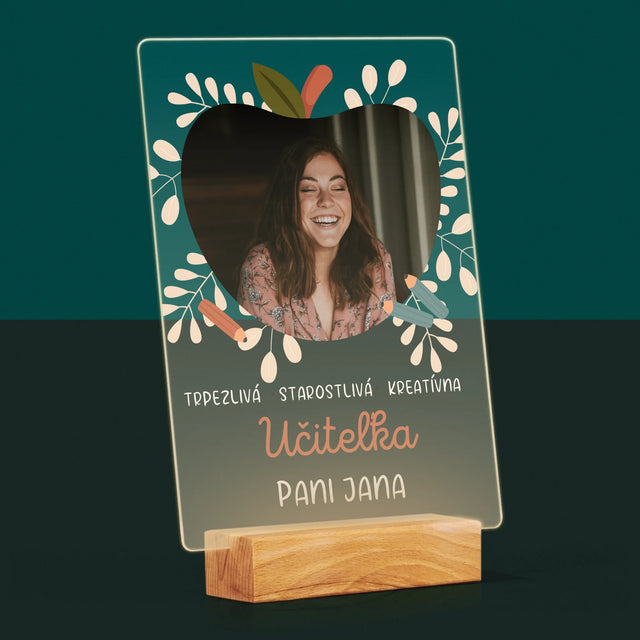 Fotografia A Podpis: Učiteľa - Tlač Na Akrylové Sklo (Vertikálne)