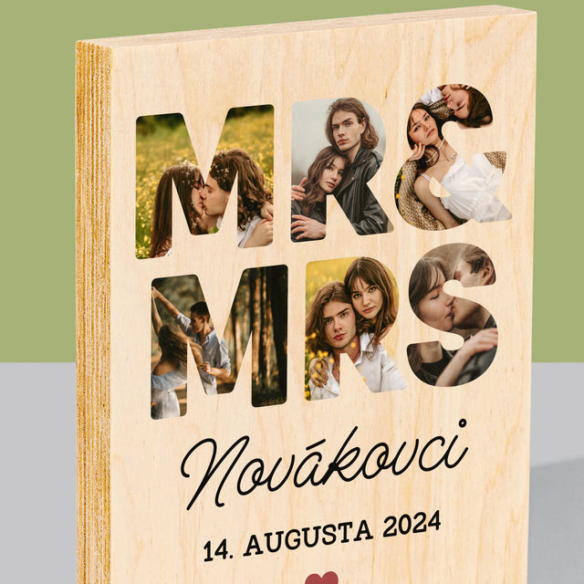 Slovo Z Fotografií: Novákovci - Tlač Na Drevo (Vertikálne)