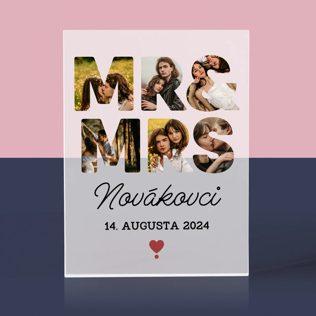 Slovo Z Fotografií: Novákovci - Akrylový Blok (Vertikálne)