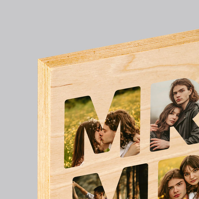 Slovo Z Fotografií: Novákovci - Tlač Na Drevo (Vertikálne)