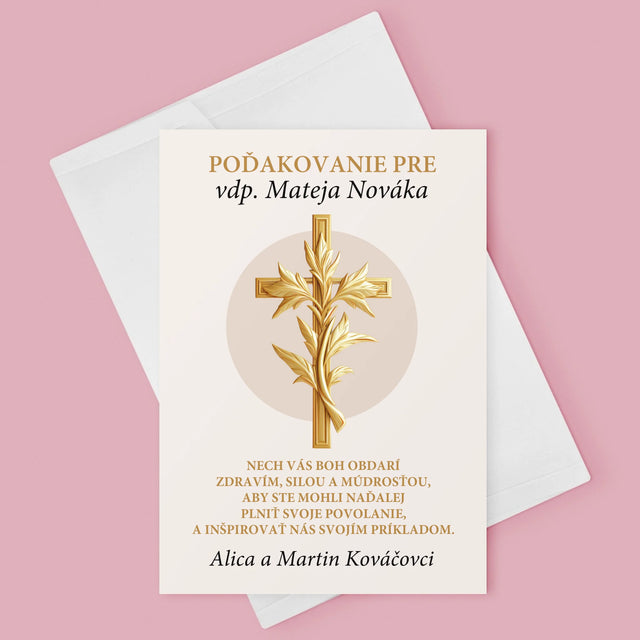 Meno A Podpis: Poďakovanie Božiemu Služobníkovi - Kartička S Prianiami