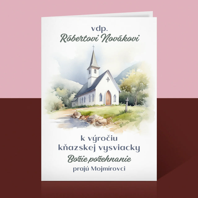 Meno A Podpis: Výročie Služby Bohu A Ľuďom - Kartička S Prianiami
