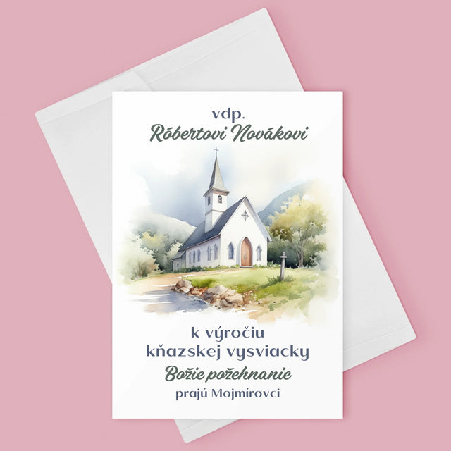 Meno A Podpis: Výročie Služby Bohu A Ľuďom - Kartička S Prianiami