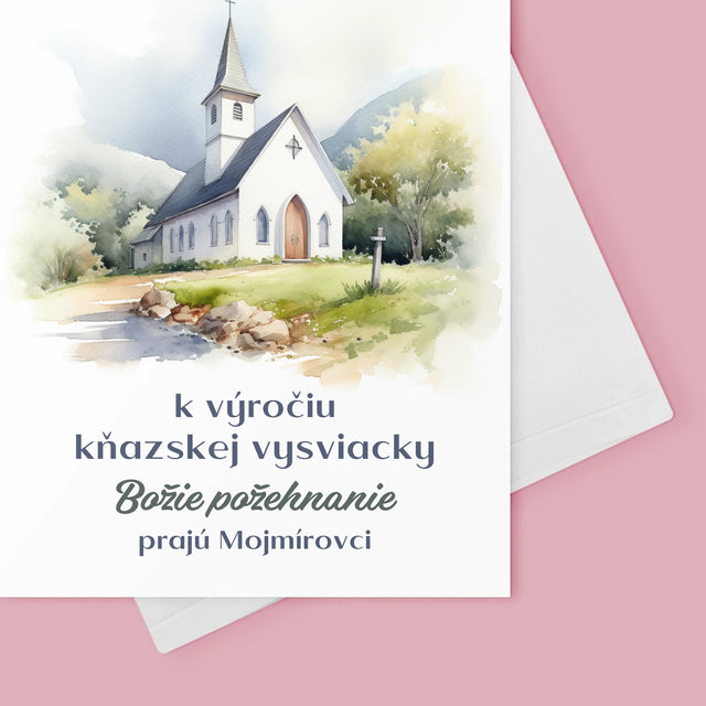 Meno A Podpis: Výročie Služby Bohu A Ľuďom - Kartička S Prianiami