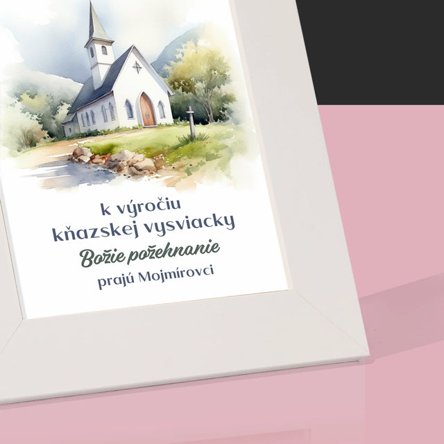 Meno A Podpis: Výročie Služby Bohu A Ľuďom - Rámček Na Fotografiu (Vertikálne)