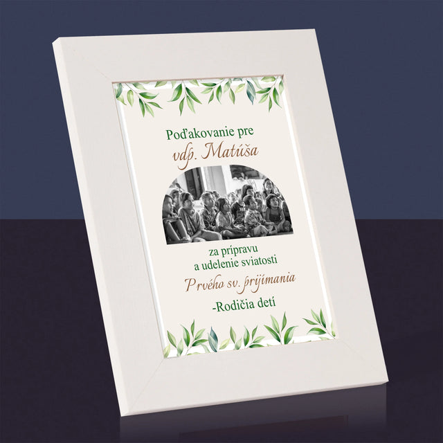 Fotografia A Podpis: Poďakovanie Božiemu Služobníkovi - Rámček Na Fotografiu (Vertikálne)