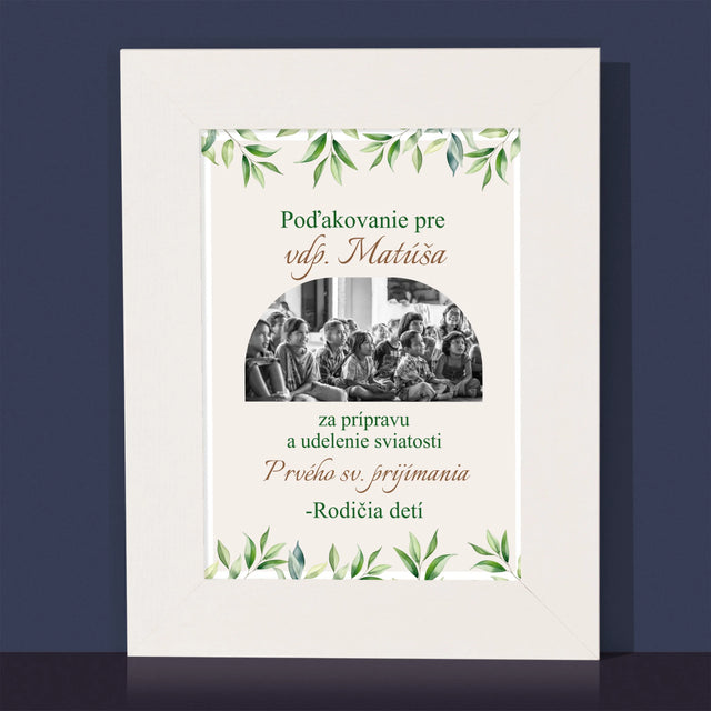 Fotografia A Podpis: Poďakovanie Božiemu Služobníkovi - Rámček Na Fotografiu (Vertikálne)