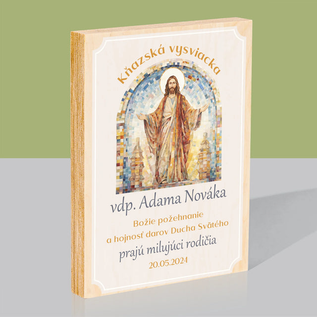 Meno A Podpis: Povolanie Božieho Služobníka - Tlač Na Drevo (Vertikálne)