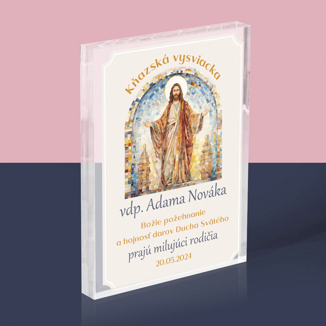 Meno A Podpis: Povolanie Božieho Služobníka - Akrylový Blok (Vertikálne)