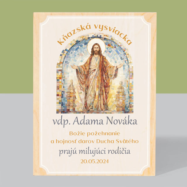 Meno A Podpis: Povolanie Božieho Služobníka - Tlač Na Drevo (Vertikálne)
