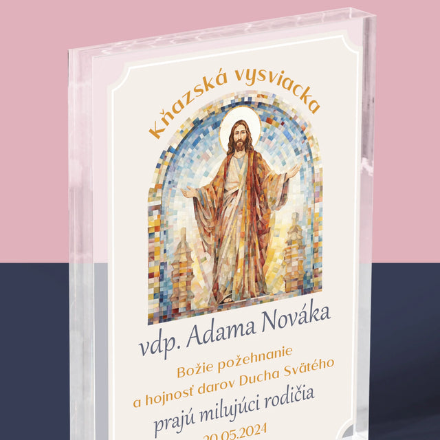Meno A Podpis: Povolanie Božieho Služobníka - Akrylový Blok (Vertikálne)