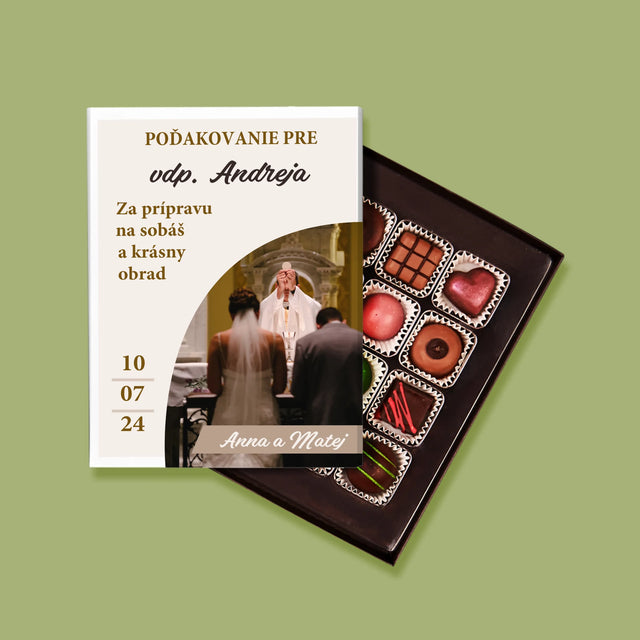 Fotografia A Podpis: Poďakovanie Božiemu Služobníkovi Svadba - Pralinky