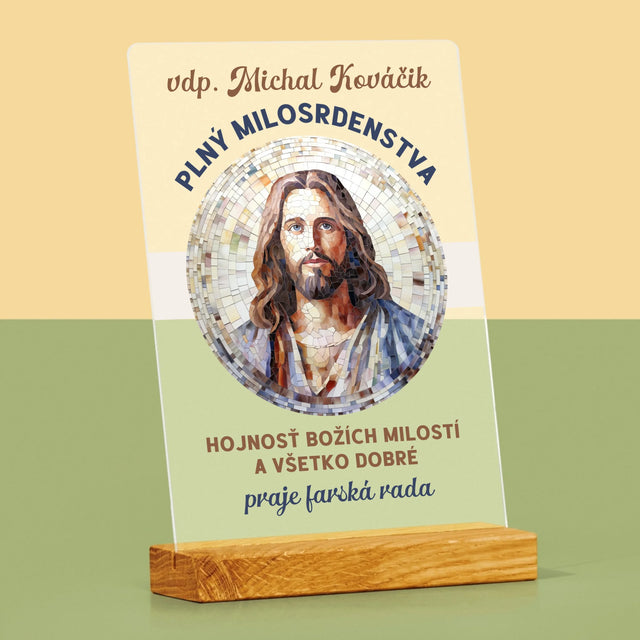 Meno A Podpis: Milosrdný Boží Služobník - Tlač Na Akrylové Sklo (Vertikálne)