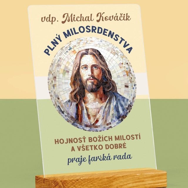 Meno A Podpis: Milosrdný Boží Služobník - Tlač Na Akrylové Sklo (Vertikálne)