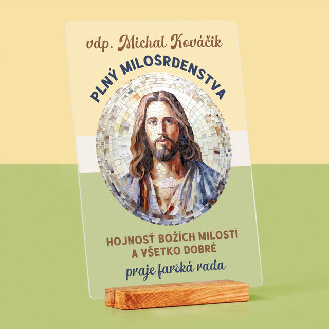 Meno A Podpis: Milosrdný Boží Služobník - Tlač Na Akrylové Sklo (Vertikálne)