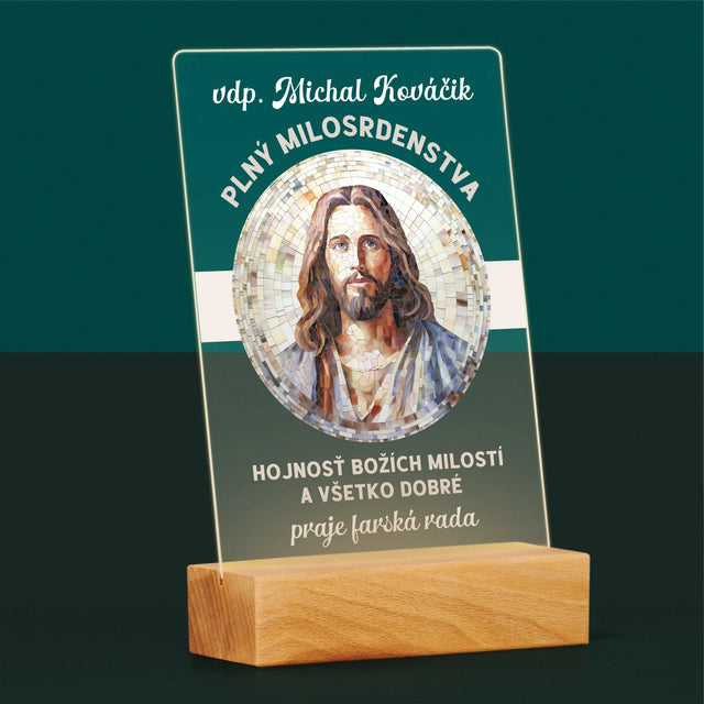 Meno A Podpis: Milosrdný Boží Služobník - Tlač Na Akrylové Sklo (Vertikálne)