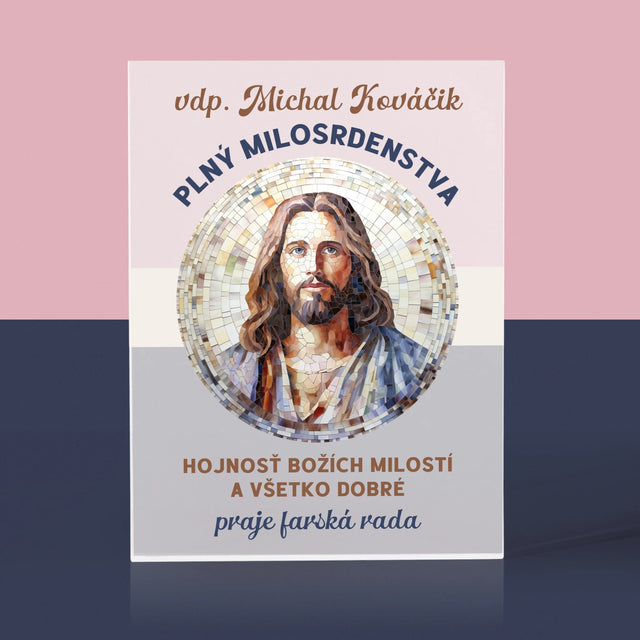 Meno A Podpis: Milosrdný Boží Služobník - Akrylový Blok (Vertikálne)