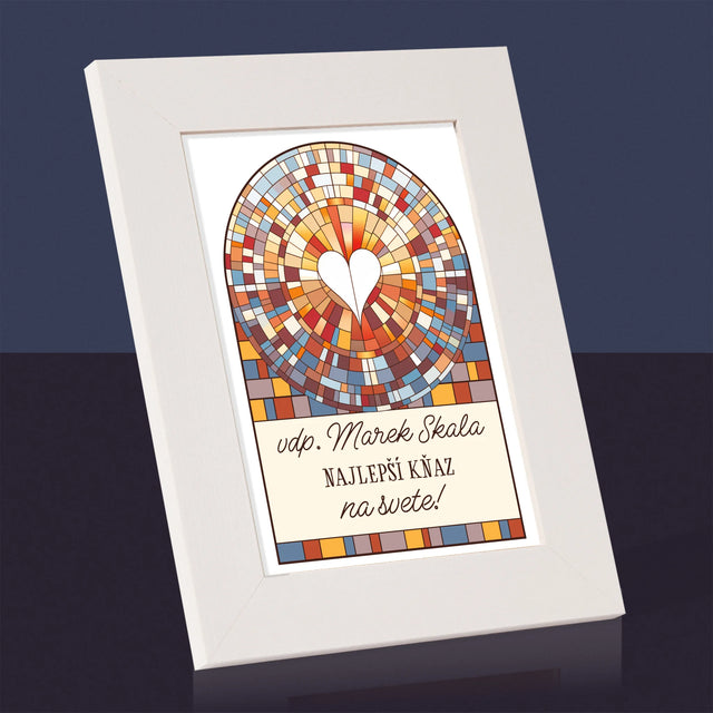 Meno A Podpis: Najlepší Boží Služobník Na Svete - Rámček Na Fotografiu (Vertikálne)