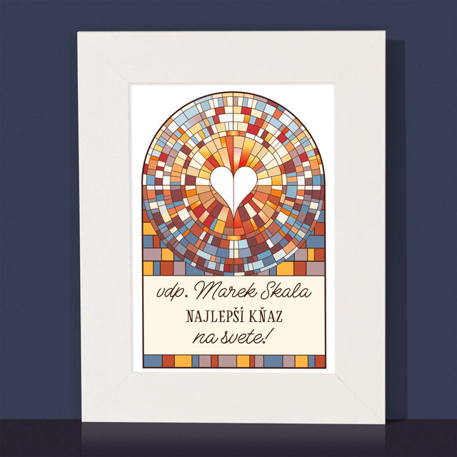 Meno A Podpis: Najlepší Boží Služobník Na Svete - Rámček Na Fotografiu (Vertikálne)