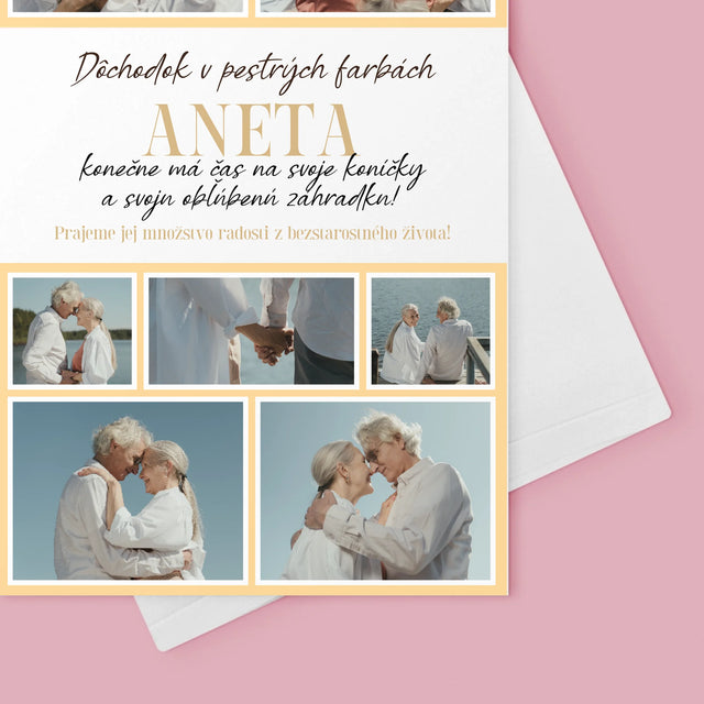Fotokoláž: Dúhový Dôchodok - Kartička S Prianiami