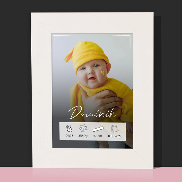 Údaje Narodenia Dieťaťa: Narodenie Dieťaťa Rámček - Rámček Na Fotografiu (Vertikálne)