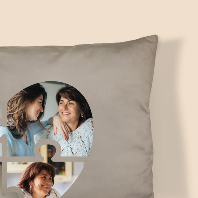 Fotokoláž: Puzzle Srdce Pre Mamu - Vankúš