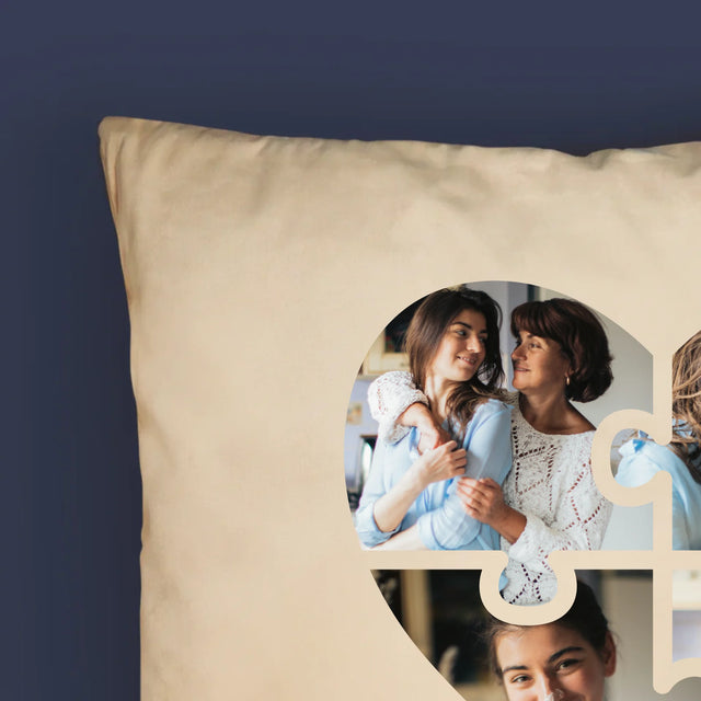 Fotokoláž: Puzzle Srdce Pre Mamu - Vankúš